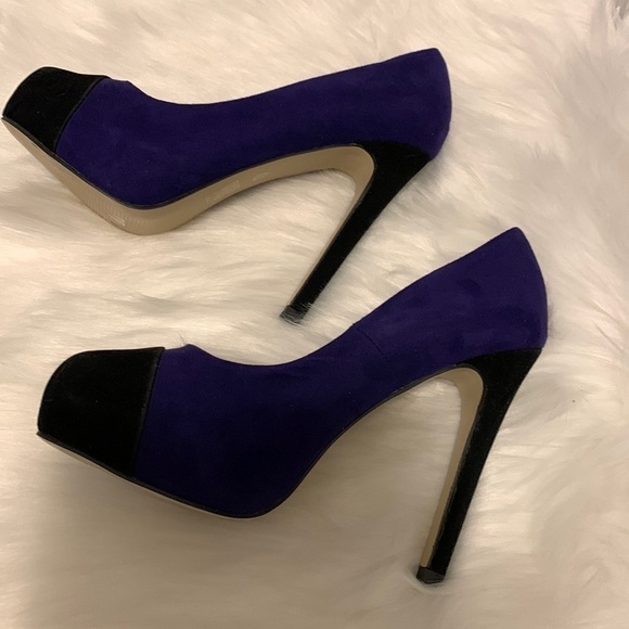 Material Girl Faux Suede Heels - Picture 2 of 7